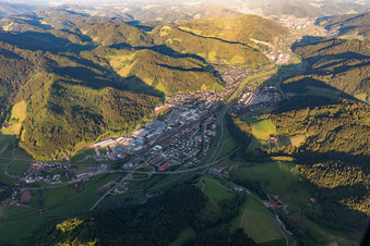 Industrial and commercial area Hinterer Bahnhof in Hausach in the state Baden-Wurttemberg, Germany