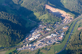 Industrial and commercial area Vorlandstrasse and Ferdinand-Reiss-Strasse in Hausach in the state Baden-Wurttemberg, Germany