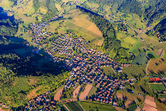 Aerial photograpy of From the east in Berghaupten in the state Baden-Wuerttemberg, Germany