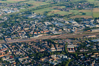 Tracks of Abstellgleise and Rongier Anlagen at the depot of the operating plant in Offenburg in the state Baden-Wurttemberg, Germany