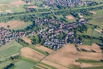 Village on the river bank areas of the Kinzig in Buehl in the state Baden-Wurttemberg, Germany