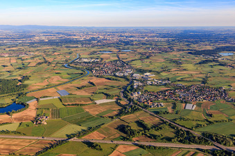 From the east in Willstätt in the state Baden-Wuerttemberg, Germany