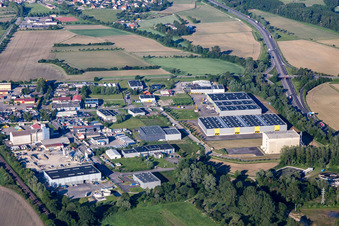 Aerial view of Ried industrial zone in Herrlisheim in the state Bas-Rhin, France