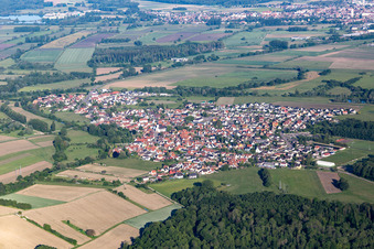 Aerial photograpy of Rohrwiller in the state Bas-Rhin, France