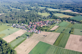 Aerial photograpy of Kauffenheim in the state Bas-Rhin, France