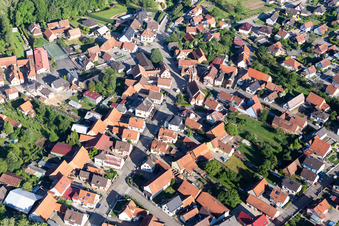 Aerial photograpy of Schaffhouse-près-Seltz in the state Bas-Rhin, France