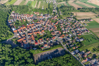 Oblique view of Schaffhouse-près-Seltz in the state Bas-Rhin, France