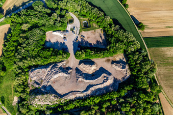 Aerial view of MATERIALS in Seltz in the state Bas-Rhin, France
