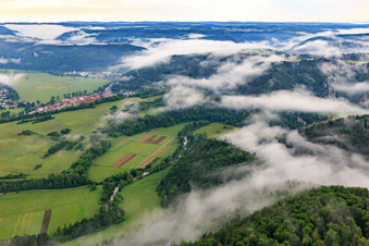 Course of the Danube in Fridingen an der Donau in the state Baden-Wuerttemberg, Germany