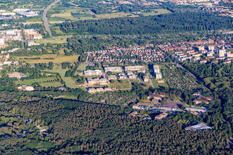 Technology Park Karlsruhe in the district Rintheim in Karlsruhe in the state Baden-Wuerttemberg, Germany from above