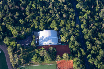 Aerial photograpy of MTV in the district Oststadt in Karlsruhe in the state Baden-Wuerttemberg, Germany