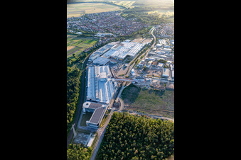 Aerial photograpy of SEW Eurodrive in the district Graben in Graben-Neudorf in the state Baden-Wuerttemberg, Germany
