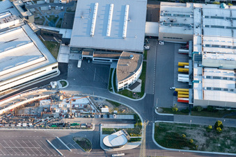 Aerial photograpy of Factory premises of SEW-EURODRIVE GmbH & Co KG in Graben-Neudorf in the state Baden-Wurttemberg, Germany