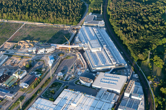 Drone image of SEW Eurodrive in the district Graben in Graben-Neudorf in the state Baden-Wuerttemberg, Germany