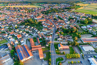 Rülzheimer Straße from the north in Rheinzabern in the state Rhineland-Palatinate, Germany