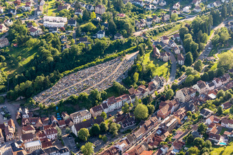 Cemetery in Niederbronn-les-Bains in the state Bas-Rhin, France