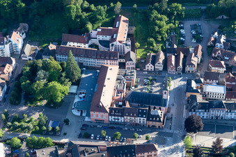 Aerial photograpy of Niederbronn-les-Bains in the state Bas-Rhin, France