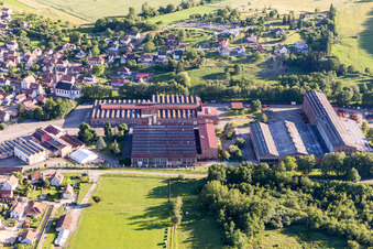 Oberbronn in the state Bas-Rhin, France from above