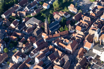 Church building in the village of in Pfaffenhoffen in Grand Est, France