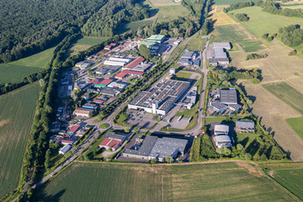 Niedermodern in the state Bas-Rhin, France from the plane