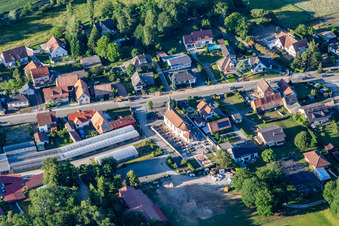 Aerial view of Neubourg in Dauendorf in the state Bas-Rhin, France