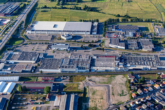 Aerial photograpy of District Metzgerhof Krausenhof in Hagenau in the state Bas-Rhin, France