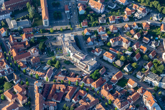 Aerial view of Hagenau in the state Bas-Rhin, France