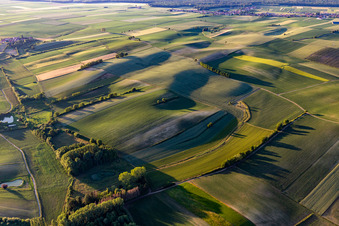 Aerial photograpy of Seebach in the state Bas-Rhin, France