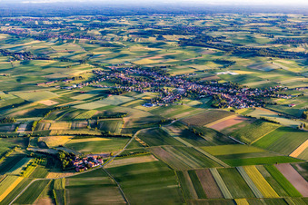 Oblique view of Seebach in the state Bas-Rhin, France