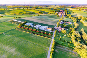 Aerial view of Dieter Schmeißer Cut Green in Vollmersweiler in the state Rhineland-Palatinate, Germany