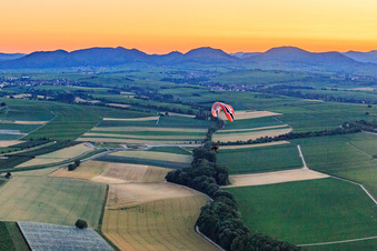 Paragliding trike in the evening in Insheim in the state Rhineland-Palatinate, Germany
