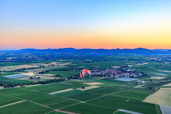 Paragliding trike in the evening in Impflingen in the state Rhineland-Palatinate, Germany