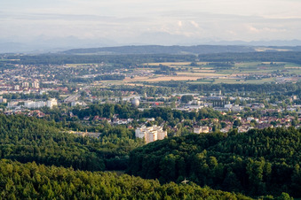Aerial view of Wollmatingen in the district Petershausen in Konstanz in the state Baden-Wuerttemberg, Germany