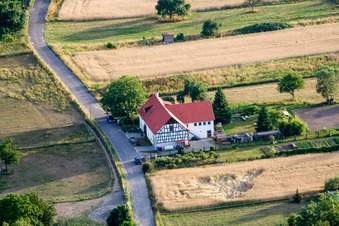Aerial view of Litzelstetter Street in the district Wollmatingen in Konstanz in the state Baden-Wuerttemberg, Germany