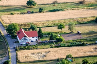Aerial photograpy of Litzelstetter Street in the district Wollmatingen in Konstanz in the state Baden-Wuerttemberg, Germany