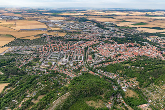 City view from the southwest in Arnstadt in the state Thuringia, Germany
