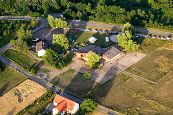 Reithof Trab eV therapeutic riding on Lake Constance in the district Wollmatingen in Konstanz in the state Baden-Wuerttemberg, Germany out of the air