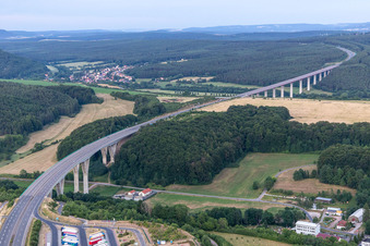 A71 Gräfenroda valley bridge in Geschwenda in the state Thuringia, Germany