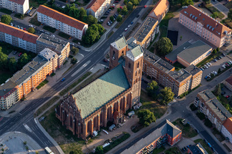Church building Marienkirche on Marienkirchstrasse in Prenzlau in the state Brandenburg, Germany