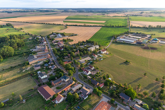 Village overview from the north in the district Zollchow in Nordwestuckermark in the state Brandenburg, Germany