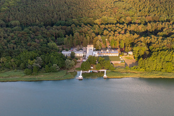 Aerial view of Hotel Panorama See Resort & Spa Oberuckersee in Oberuckersee in the state Brandenburg, Germany