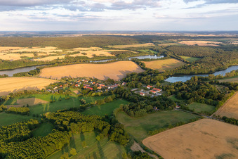 Aerial view of Good Suckow in the district Suckow in Flieth-Stegelitz in the state Brandenburg, Germany