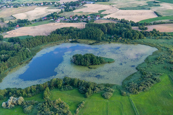 Lake Island in Haussee in Gerswalde in the state Brandenburg, Germany