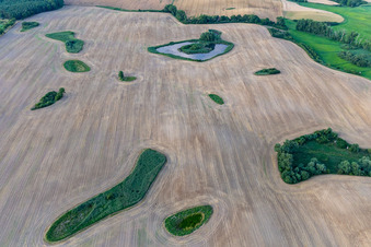 Landscape formed by ice age glaciers in Gerswalde in the state Brandenburg, Germany