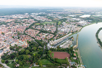 Marina in Speyer in the state Rhineland-Palatinate, Germany