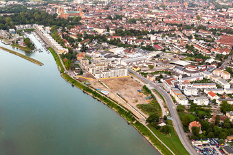 Aerial photograpy of Residential project on the banks of the Rhine in Speyer: Old Brickworks / Franz-Kirmeier-Straße in Speyer in the state Rhineland-Palatinate, Germany