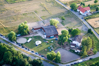Reithof Trab eV therapeutic riding on Lake Constance in the district Wollmatingen in Konstanz in the state Baden-Wuerttemberg, Germany out of the air