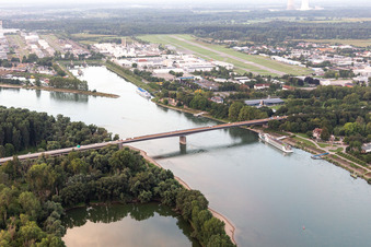 Closed Rhine bridge B39 in Speyer in the state Rhineland-Palatinate, Germany
