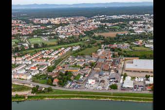 Industrial yard Speyer in Speyer in the state Rhineland-Palatinate, Germany
