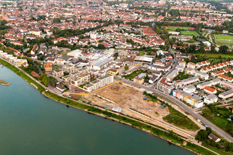 Residential project on the banks of the Rhine in Speyer: Old Brickworks / Franz-Kirmeier-Straße in Speyer in the state Rhineland-Palatinate, Germany from above